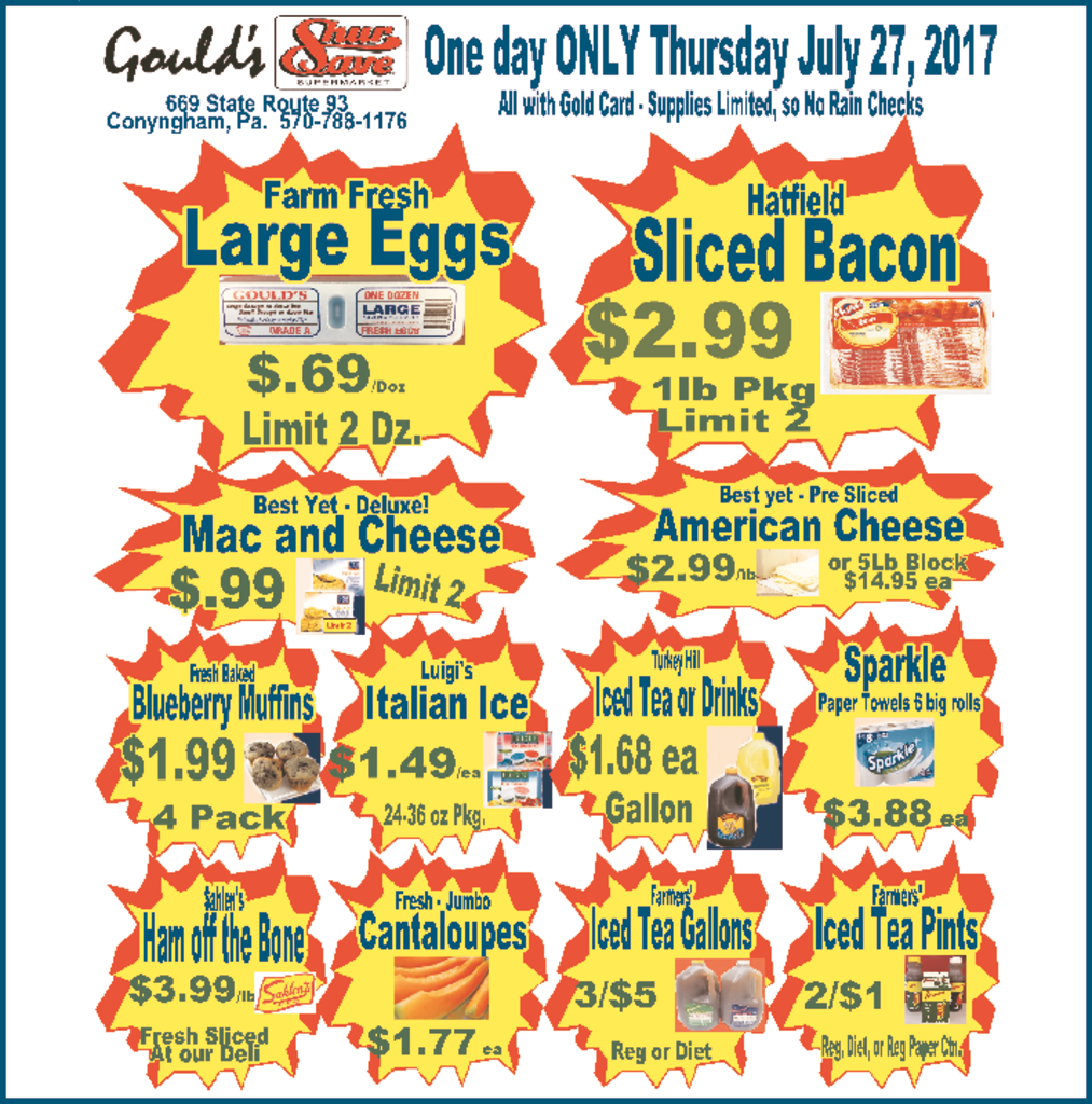 thumbnail of SS Goulds Supermarket July Specials Landing Page